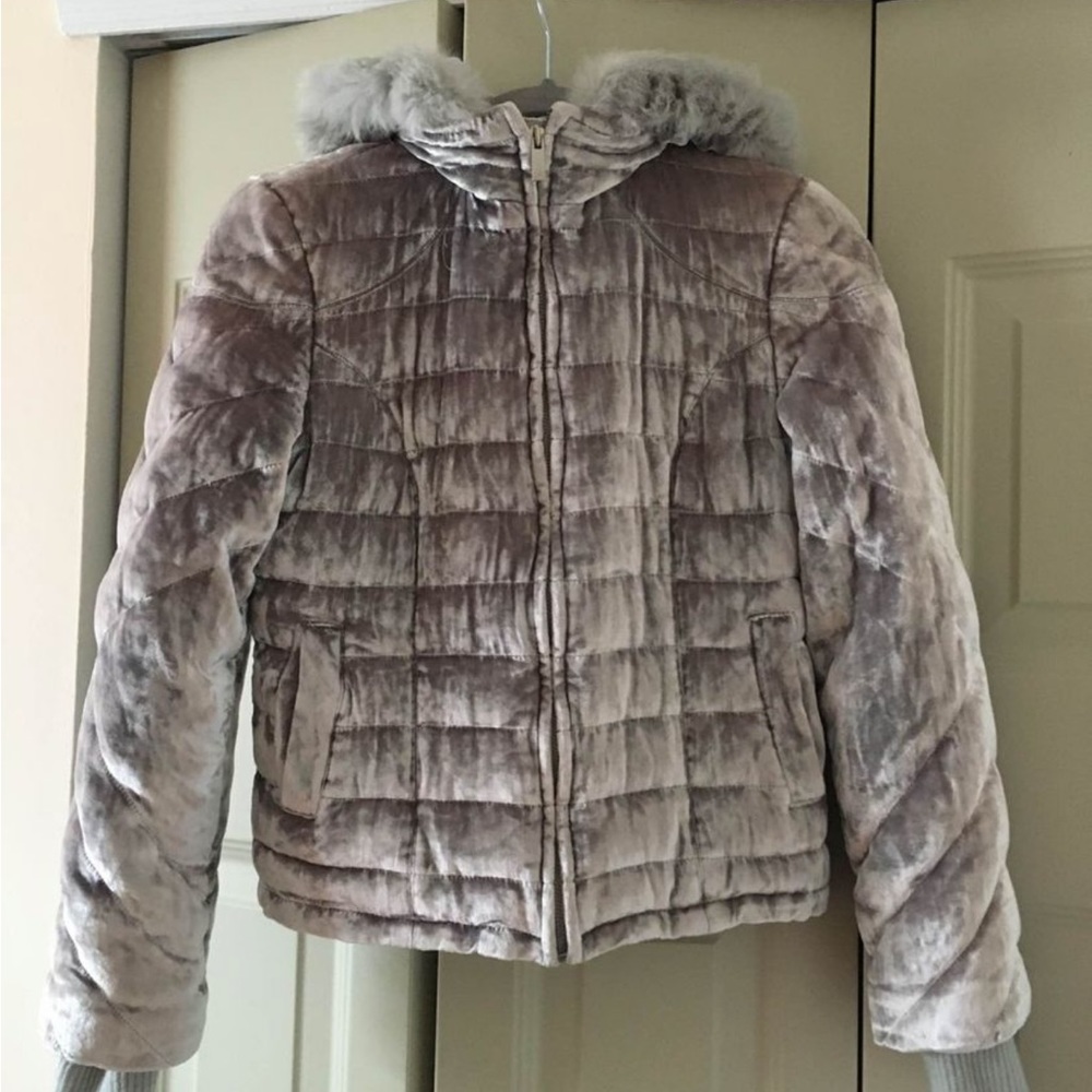 Beautiful silver Bebe coat size S